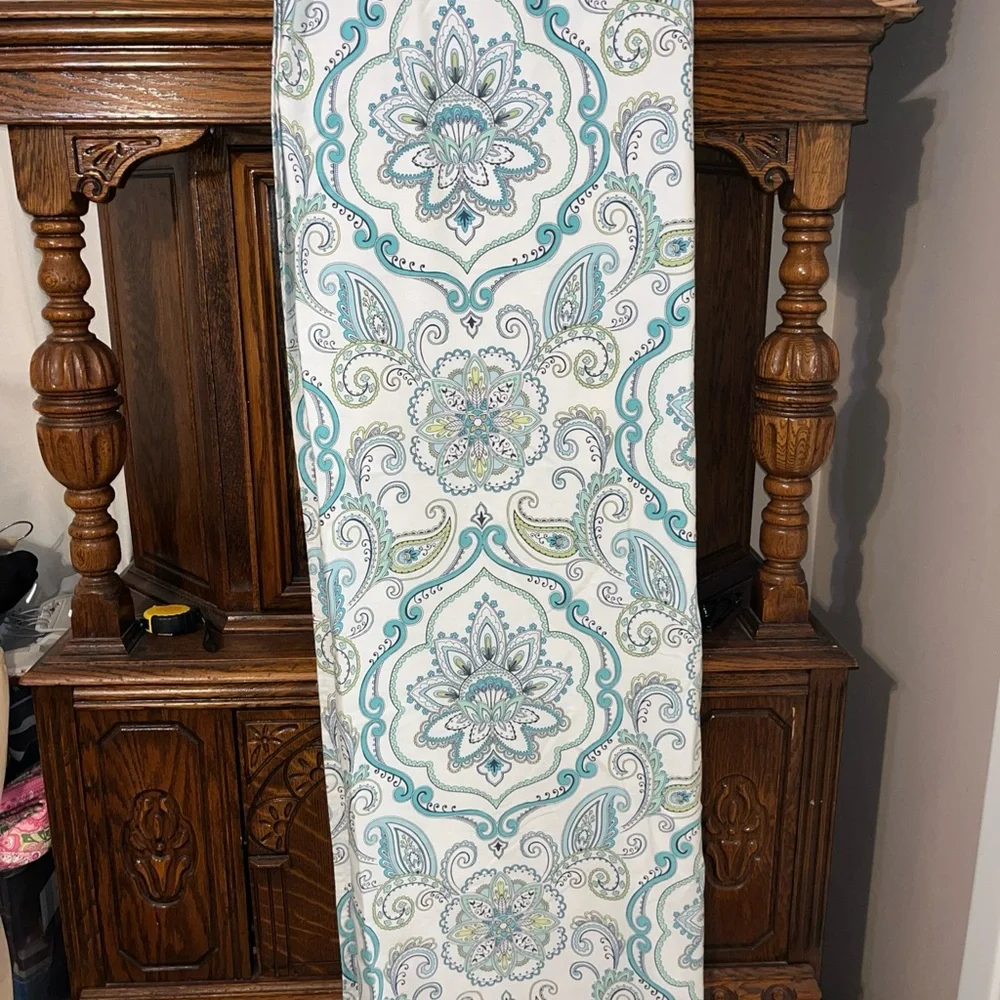 Cynthia Rowley Teal, Aqua & Lime Paisley Fabric Panel